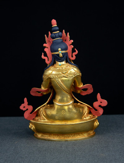 Vajradharra- 8 inch 24k Full-Gold antique  (2.1)