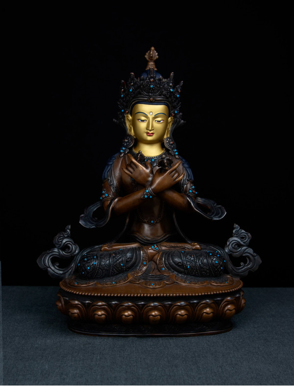 Vajradharra- 13 inch 24k Copper Two-toned antique  