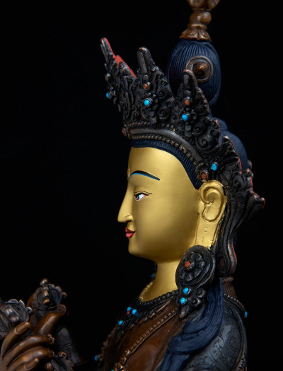 Vajradharra- 13 inch 24k Copper Two-toned antique  
