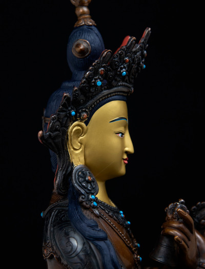 Vajradharra- 13 inch 24k Copper Two-toned antique  