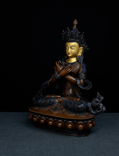 Vajradharra- 13 inch 24k Copper Two-toned antique  