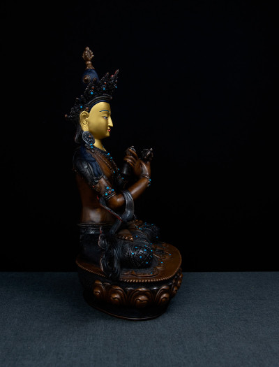 Vajradharra- 13 inch 24k Copper Two-toned antique  