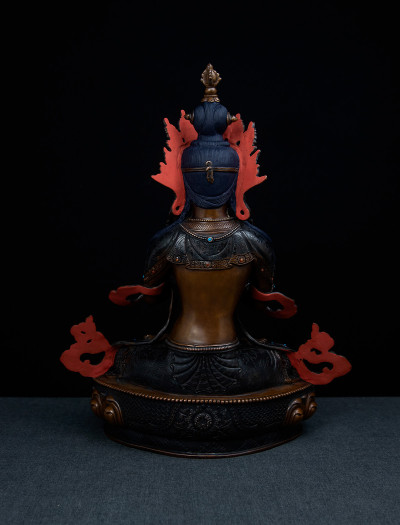 Vajradharra- 13 inch 24k Copper Two-toned antique  
