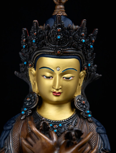 Vajradharra- 13 inch 24k Copper Two-toned antique  
