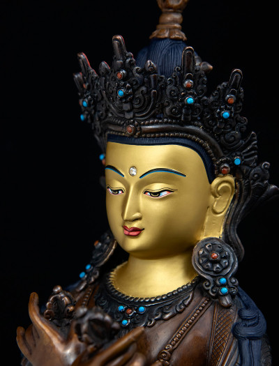 Vajradharra- 13 inch 24k Copper Two-toned antique  