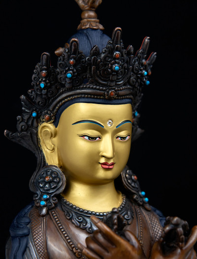 Vajradharra- 13 inch 24k Copper Two-toned antique  