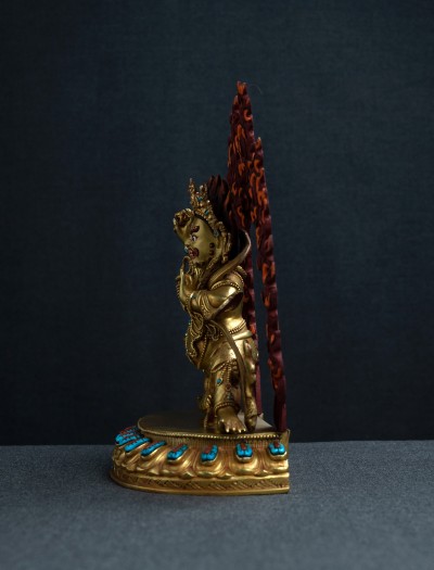 Vajrapani- 10 inch Full-gold antique