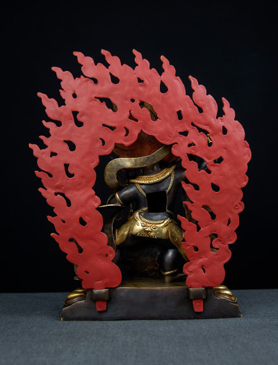 Vajrapani- 12inch 24k Part-Gold Two-toned antique (1.2)