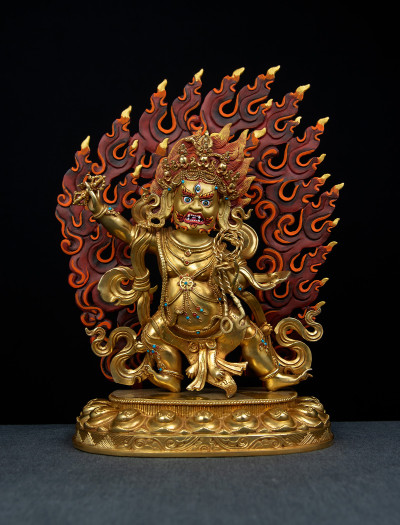 Vajrapani- 12inch 24k Full Gold antique (1.2)