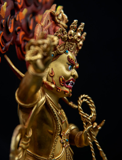 Vajrapani- 12inch 24k Full Gold antique (1.2)