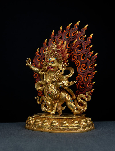 Vajrapani- 12inch 24k Full Gold antique (1.2)