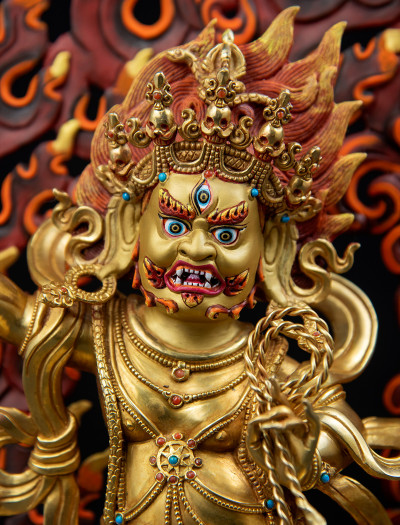 Vajrapani- 12inch 24k Full Gold antique (1.2)