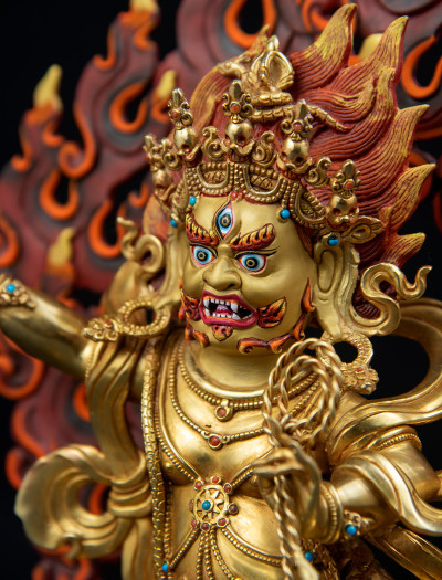 Vajrapani- 12inch 24k Full Gold antique (1.2)