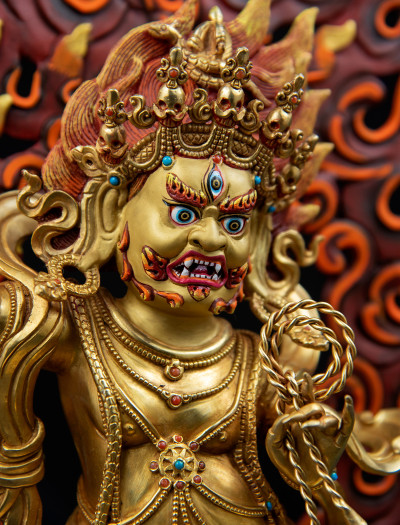 Vajrapani- 12inch 24k Full Gold antique (1.2)