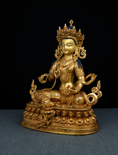 Vajrasattva- Double lotus- 12 inch Full-gold antique (2.1)