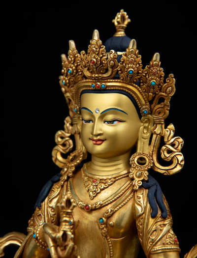 Vajrasattva- Double lotus- 12 inch Full-gold antique (2.1)