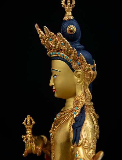 Vajrasattva- 13 inch 24k Full-gold antique