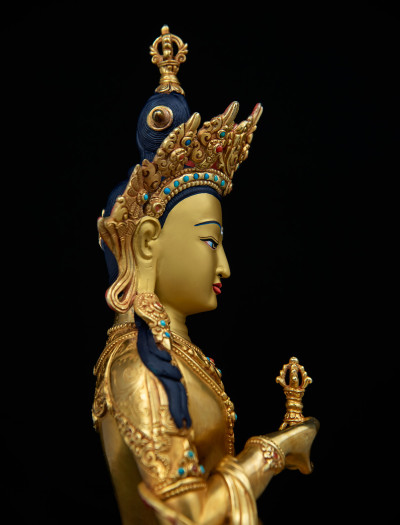 Vajrasattva- 13 inch 24k Full-gold antique