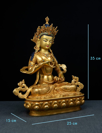 Vajrasattva- 13 inch 24k Full-gold antique