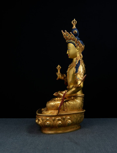 Vajrasattva- 13 inch 24k Full-gold antique