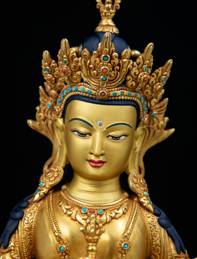 Vajrasattva- 13 inch 24k Full-gold antique