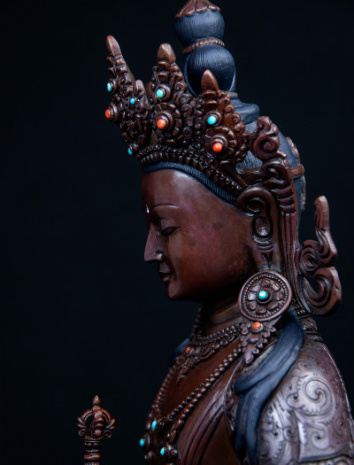 Vajrasattva- 18 inch Copper oxidized