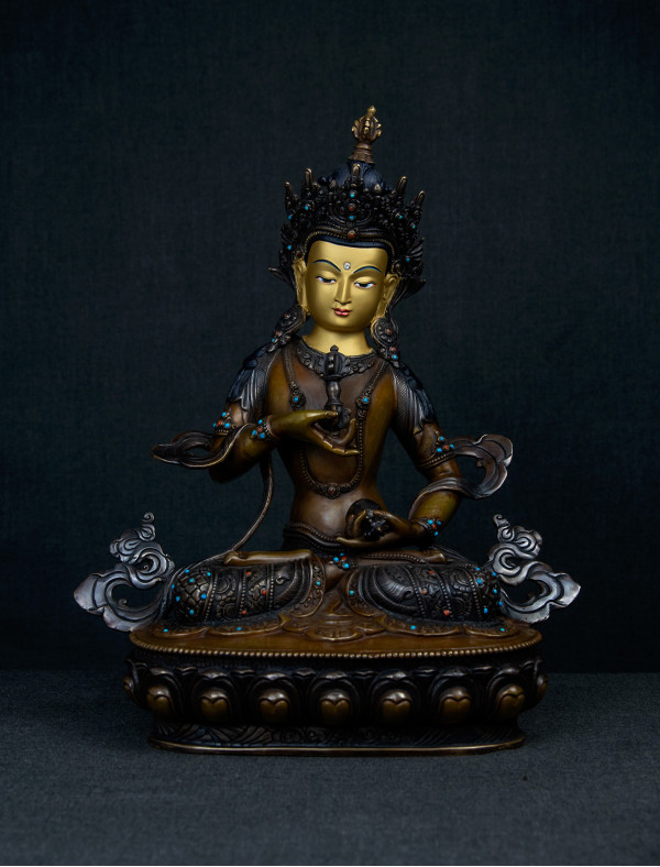 Vajrasattva- 13 inch Copper two-toned antique (2.1)