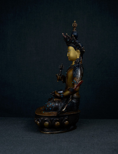 Vajrasattva- 13 inch Copper two-toned antique (2.1)