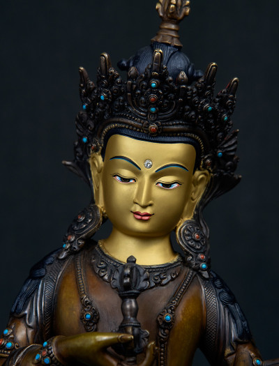 Vajrasattva- 13 inch Copper two-toned antique (2.1)