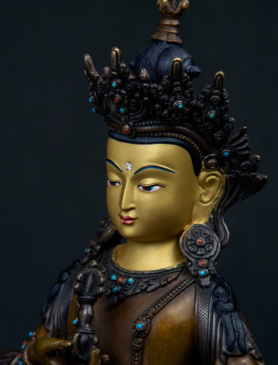 Vajrasattva- 13 inch Copper two-toned antique (2.1)