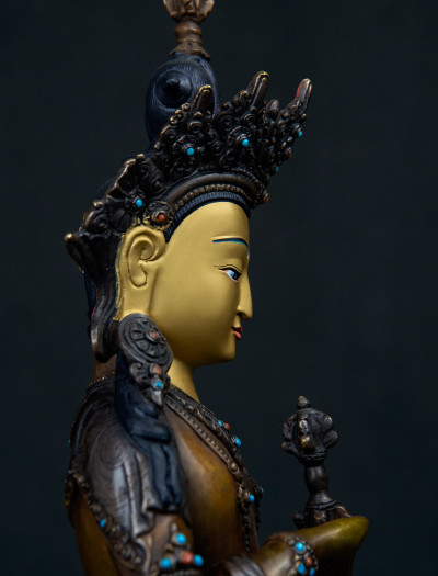 Vajrasattva- 13 inch Copper two-toned antique (2.1)