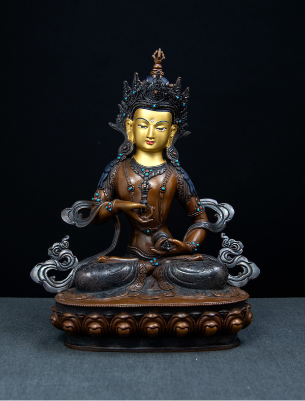 Vajrasattva- 13 inch Copper two-toned antique (2.2)