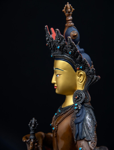 Vajrasattva- 13 inch Copper two-toned antique (2.2)