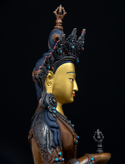 Vajrasattva- 13 inch Copper two-toned antique (2.2)