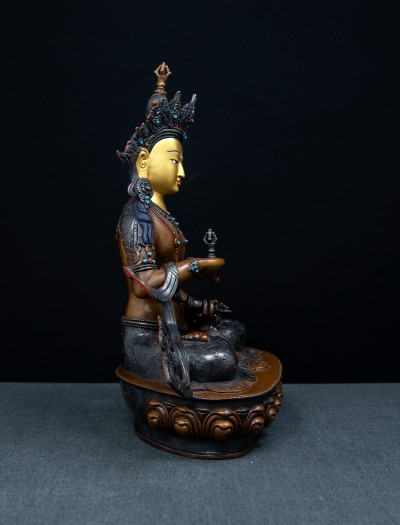 Vajrasattva- 13 inch Copper two-toned antique (2.2)