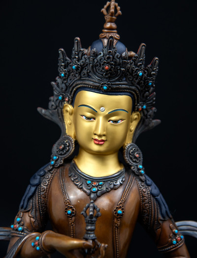 Vajrasattva- 13 inch Copper two-toned antique (2.2)