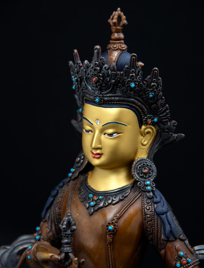 Vajrasattva- 13 inch Copper two-toned antique (2.2)