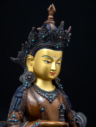 Vajrasattva- 13 inch Copper two-toned antique (2.2)