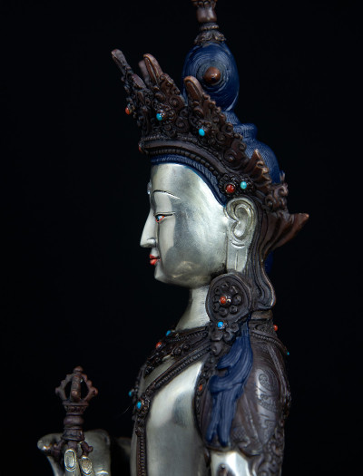 Vajrasattva- 13 inch Part-Silver antique (2.1)