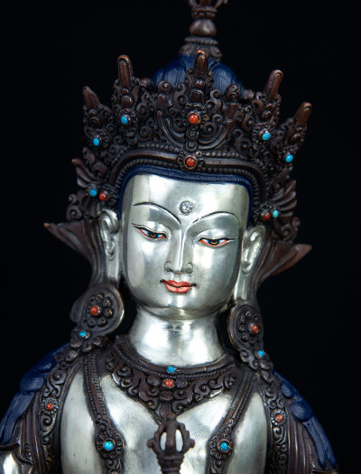Vajrasattva- 13 inch Part-Silver antique (2.1)
