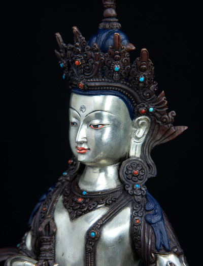 Vajrasattva- 13 inch Part-Silver antique (2.1)