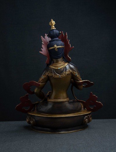 Vajrasattva- 13 inch 24k Part-gold two-toned antique