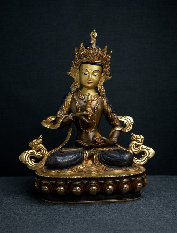 Vajrasattva- 13 inch 24k Part-gold two-toned antique (2.2)
