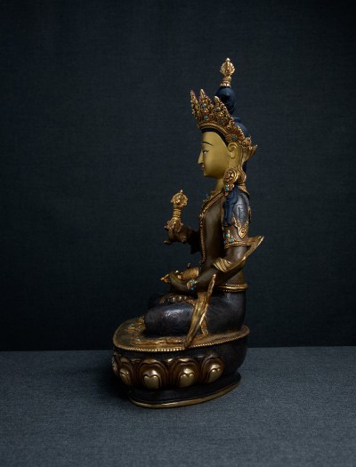Vajrasattva- 13 inch 24k Part-gold two-toned antique (2.2)