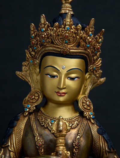 Vajrasattva- 13 inch 24k Part-gold two-toned antique (2.2)