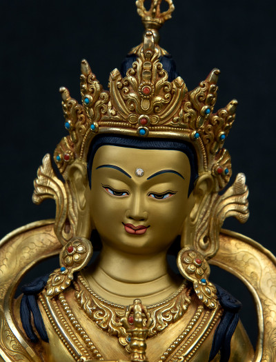 Vajrasattva- 12 inch Full-gold antique (4)