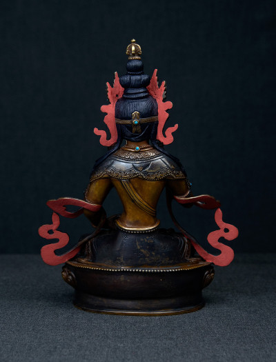 Vajrasattva- 8 inch 24k Copper Two-toned oxidized