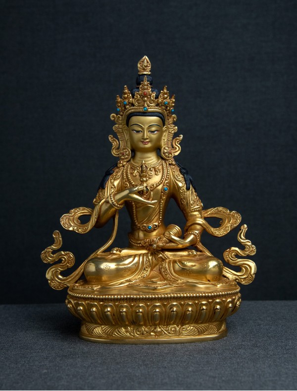 Vajrasattva- 8 inch 24k Full-Gold antique 1.1
