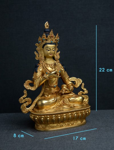 Vajrasattva- 8 inch 24k Full-Gold antique 1.1