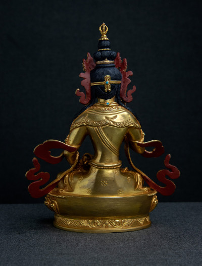 Vajrasattva- 8 inch 24k Full-Gold antique 1.2